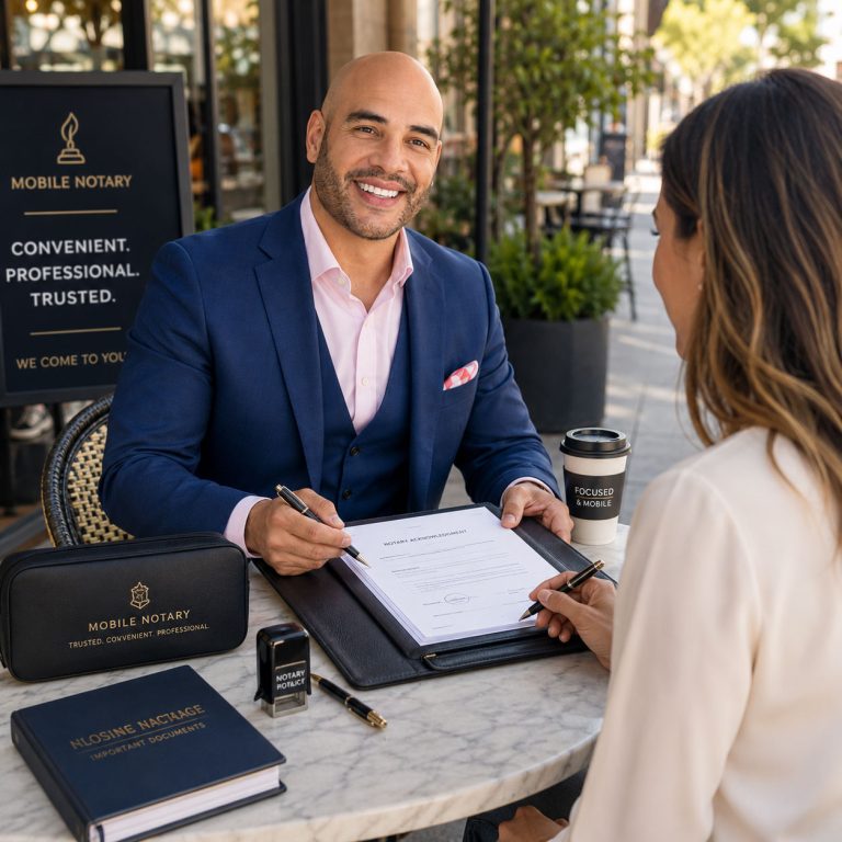Carlos Zuniga at a professional office signing appointment